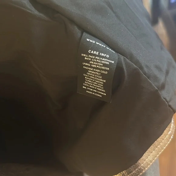 Who What Where Vegan Leather Moto Jacket Silver Womens Size X Long Sleeve - Picture 7 of 11